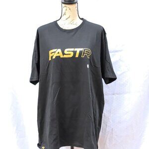 NWT Fastr Size 2XL black gold logo short sleeved t-shirt